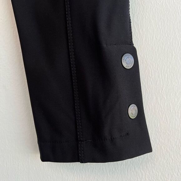 Anatomie Womens Small Dark Black Fleece Lined Ankle Pants Trousers Snap Closure - Picture 3 of 8